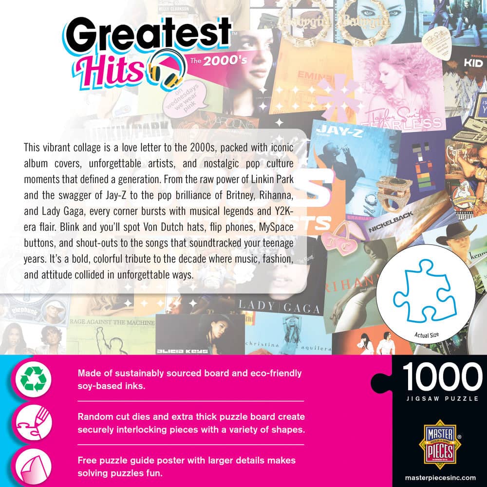 Greatest Hits - 2000's Artists 1000 Piece Jigsaw Puzzle - Image 3