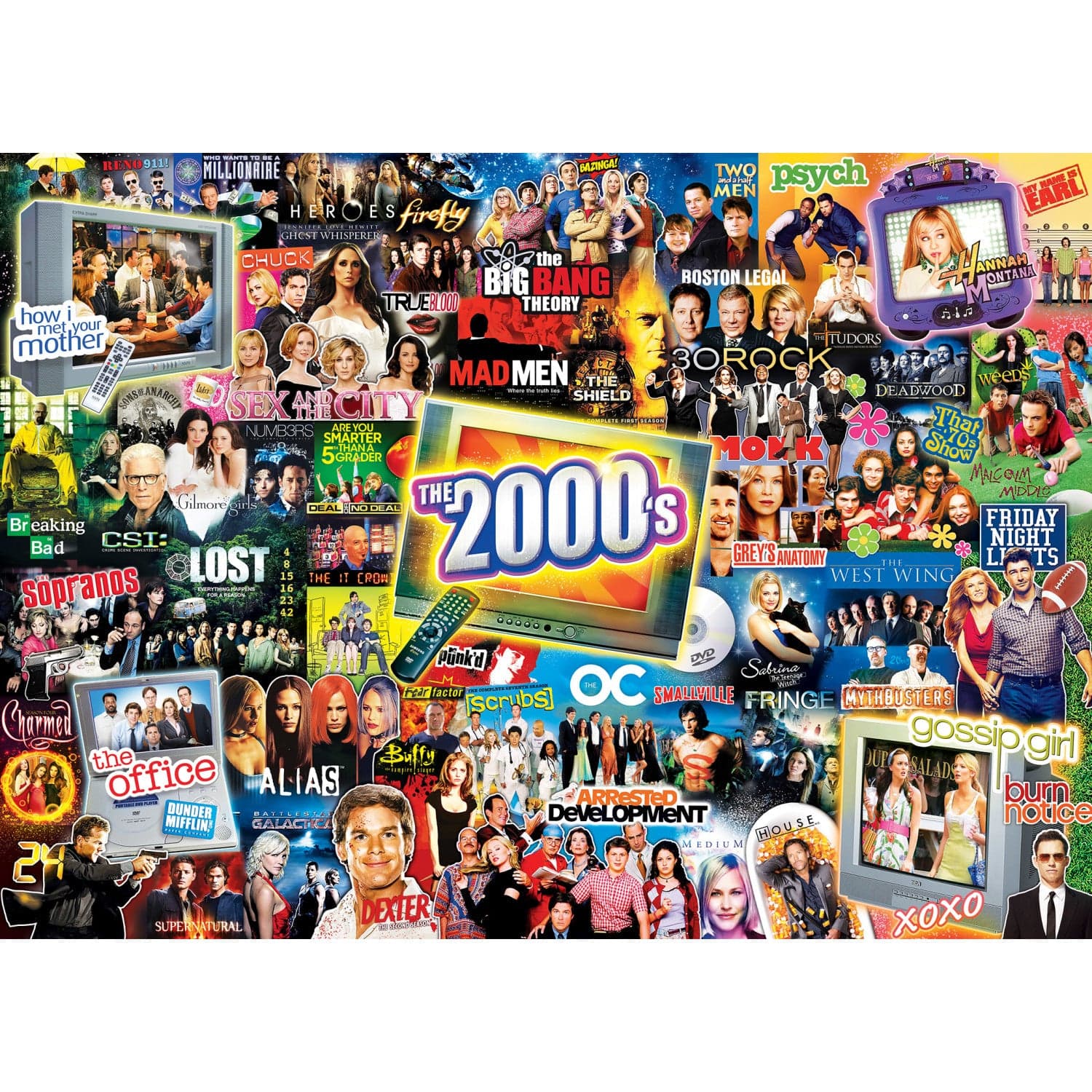 TV Time - 2000's Shows 1000 Piece Jigsaw Puzzle - Image 2