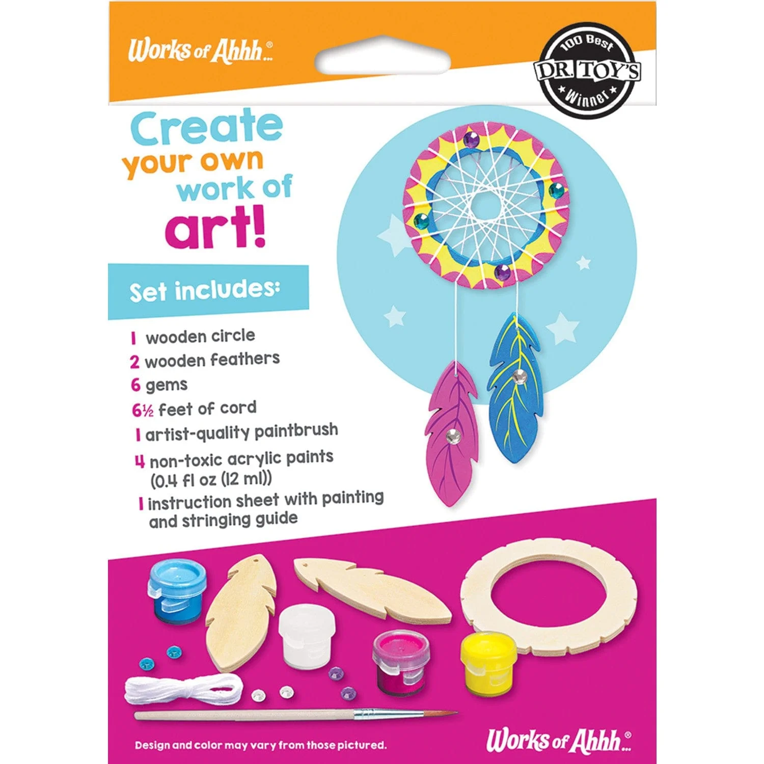 Dream Catcher Wood Craft & Paint Kit - Image 3