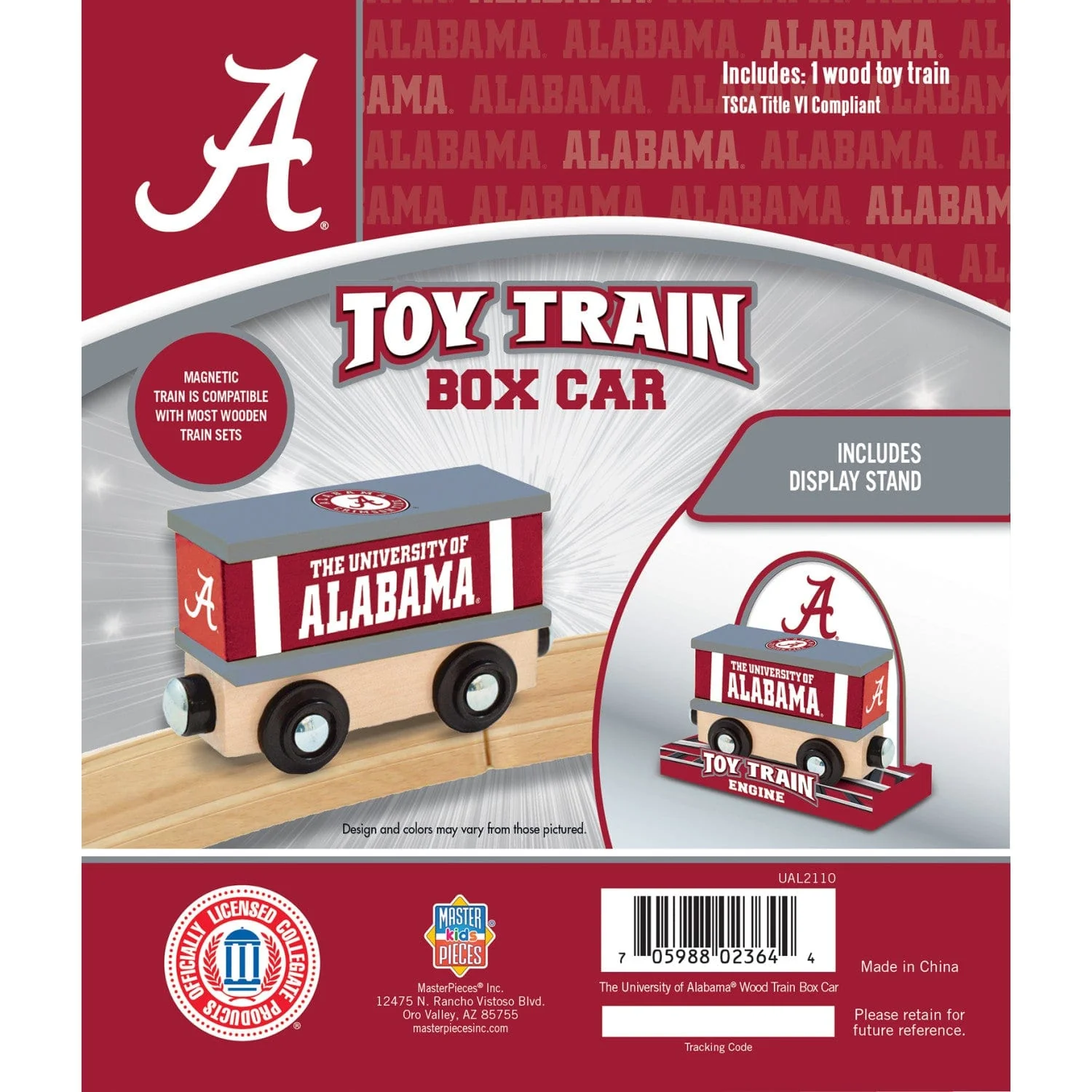 Alabama Crimson Tide Toy Train Box Car - Image 3