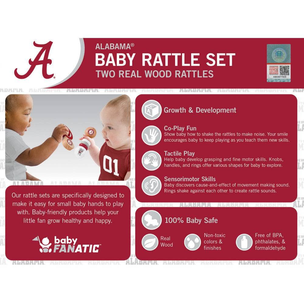 Alabama Crimson Tide - Baby Rattles 2-Pack - Image 3