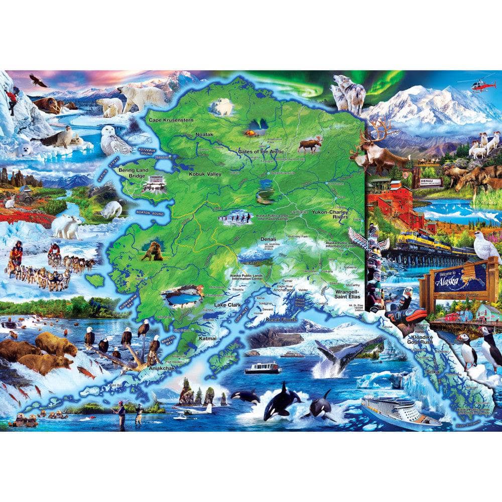 Alaska Map - Jigsaw Puzzle