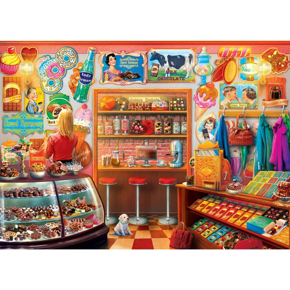 All About Chocolate - Chocolate Shop 1000 Piece Jigsaw Puzzle - Image 2
