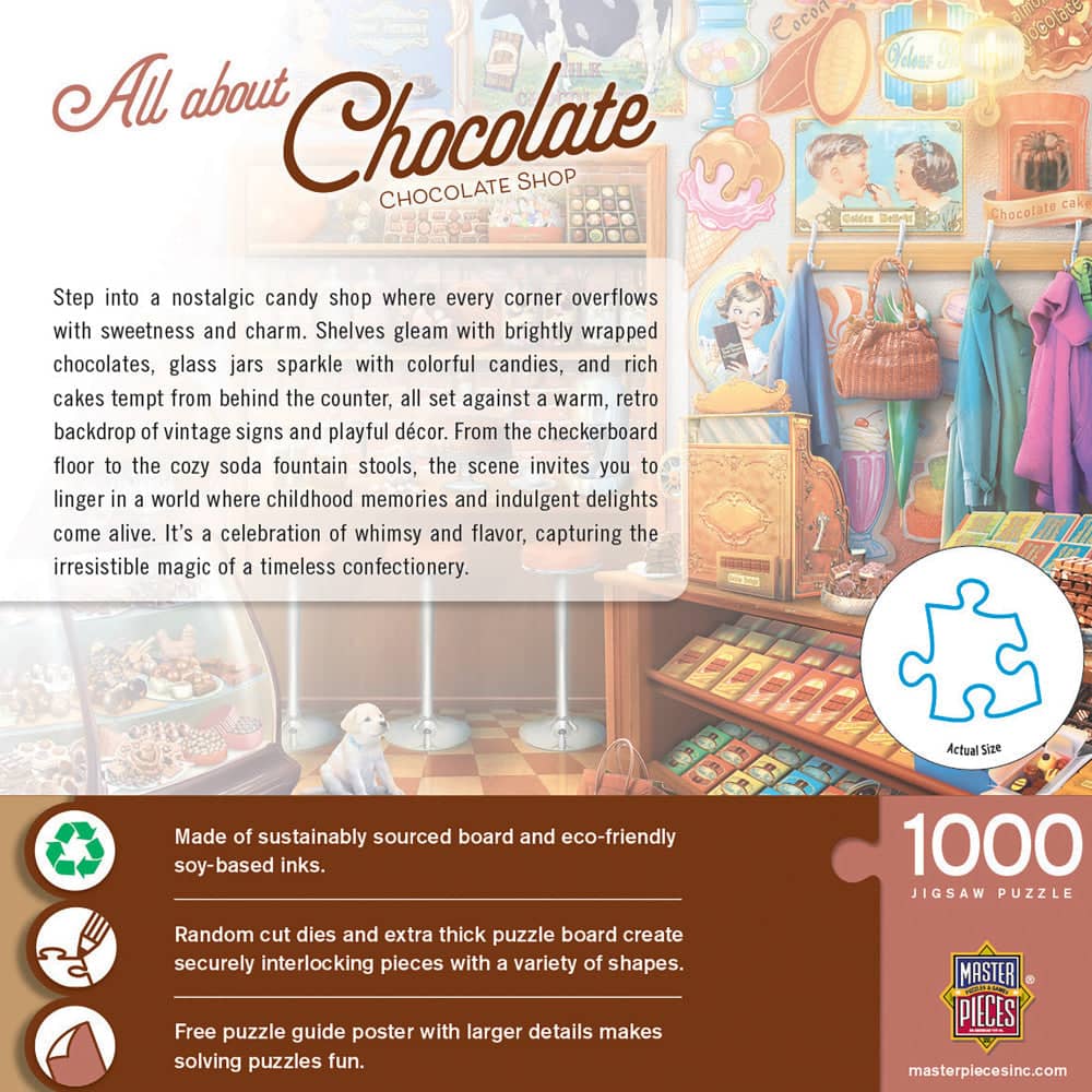 All About Chocolate - Chocolate Shop 1000 Piece Jigsaw Puzzle - Image 3