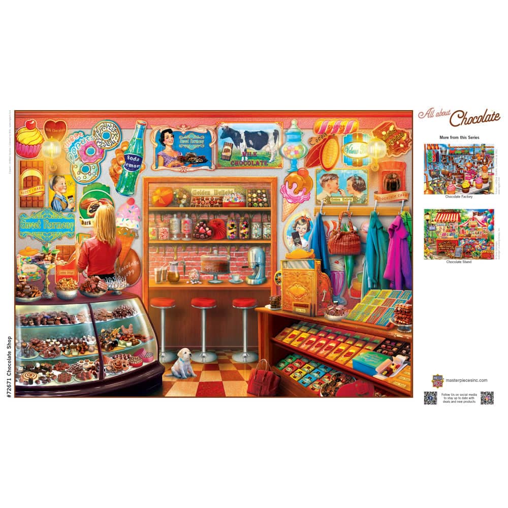 All About Chocolate - Chocolate Shop 1000 Piece Jigsaw Puzzle - Image 4
