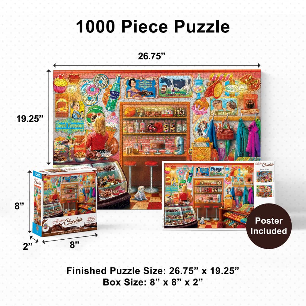All About Chocolate - Chocolate Shop 1000 Piece Jigsaw Puzzle - Image 5