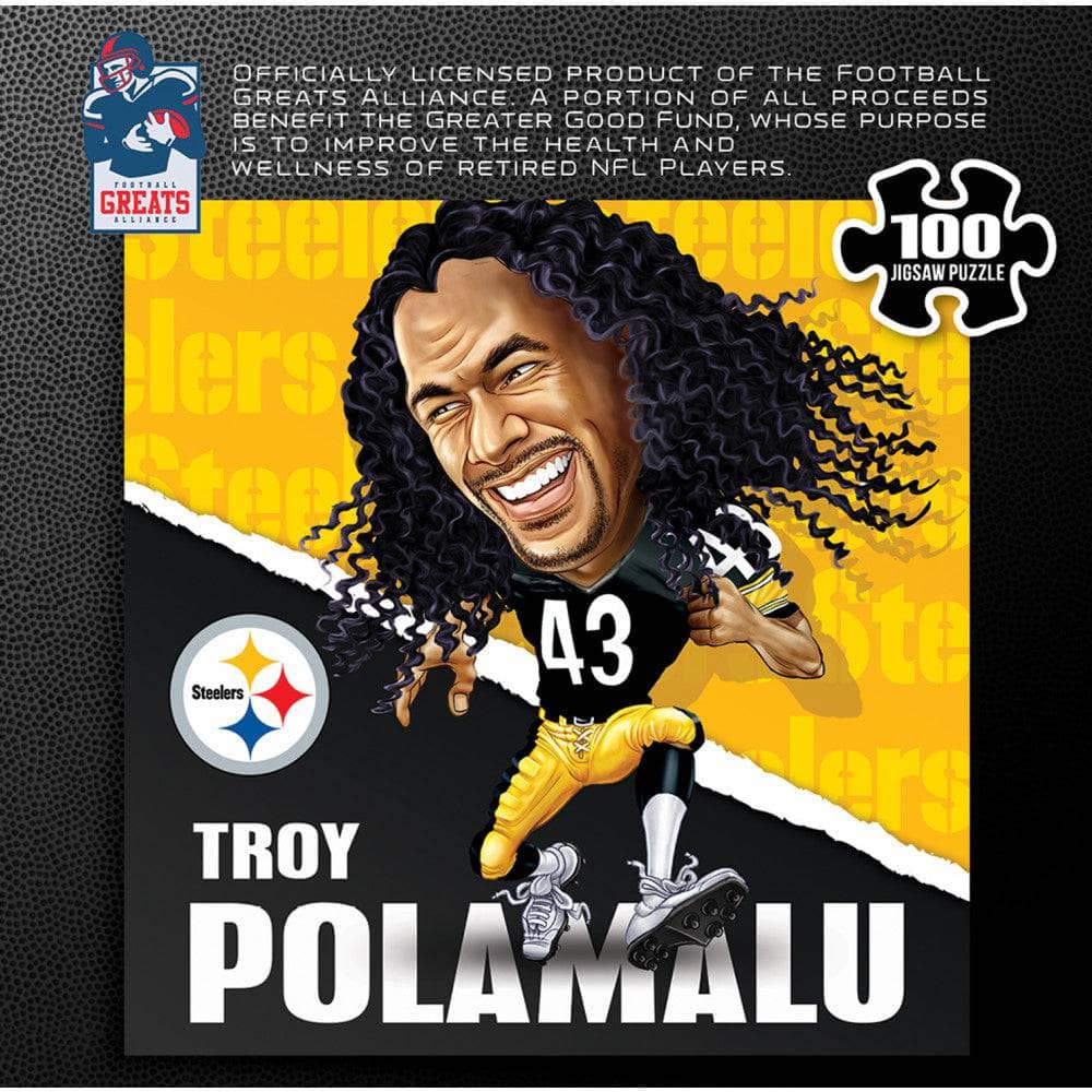 Pittsburgh Steelers All-Time Greats - Troy Polamalu 100 Piece Jigsaw Puzzle - Image 3