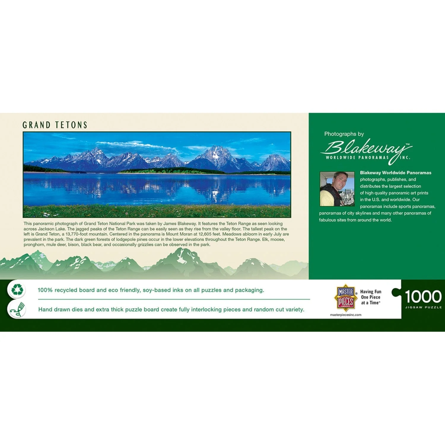 Grand Tetons, Wyoming 1000 Piece Panoramic Jigsaw Puzzle - Image 3
