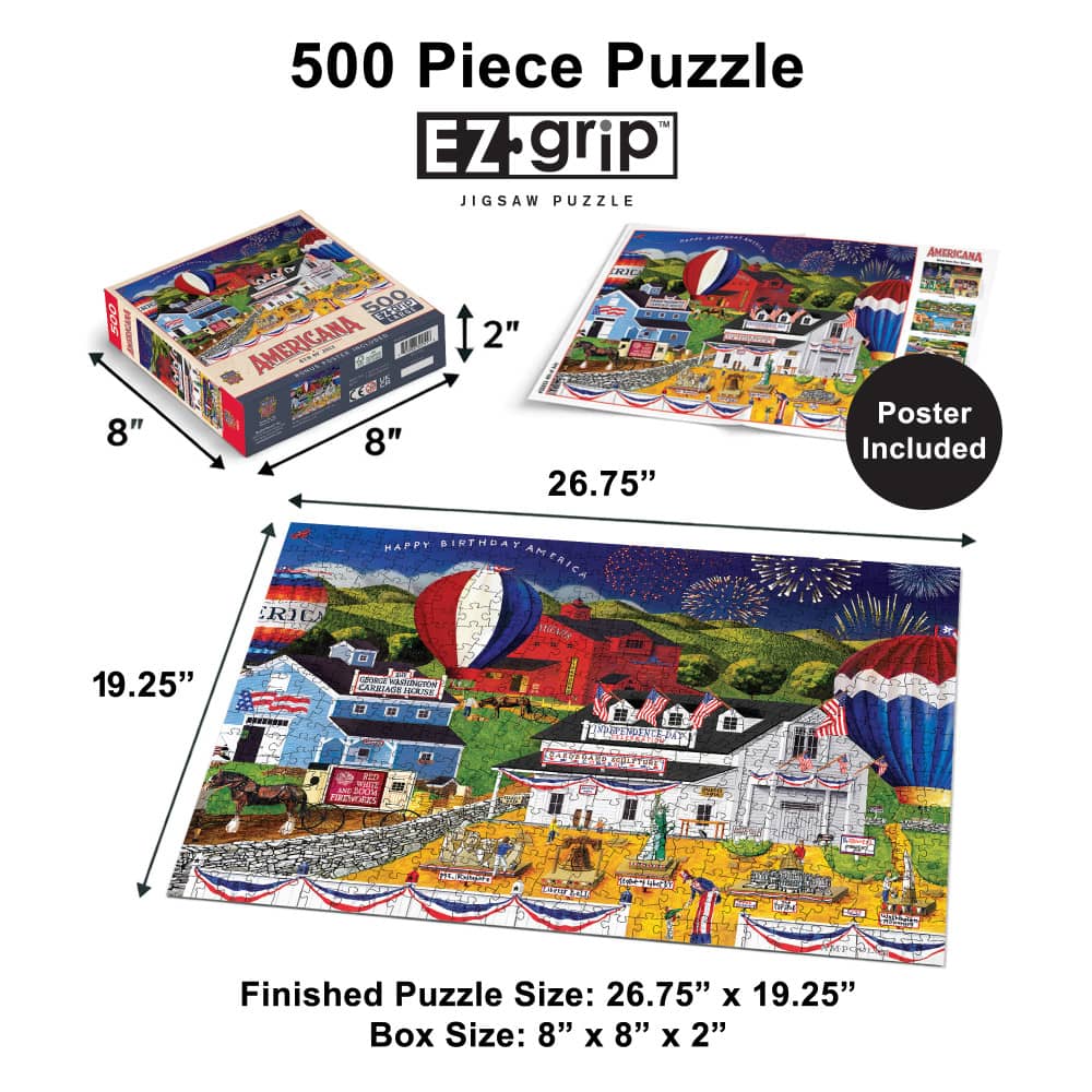 Americana - 4th of July 500 Piece EZ Grip Jigsaw Puzzle - Image 5