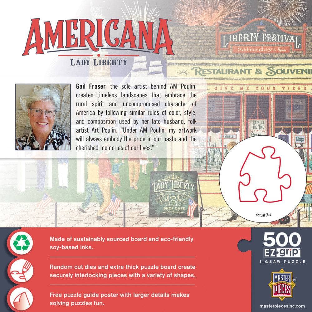 Americana - Lady Liberty 500 Piece EZ Grip Jigsaw Puzzle - Image 3