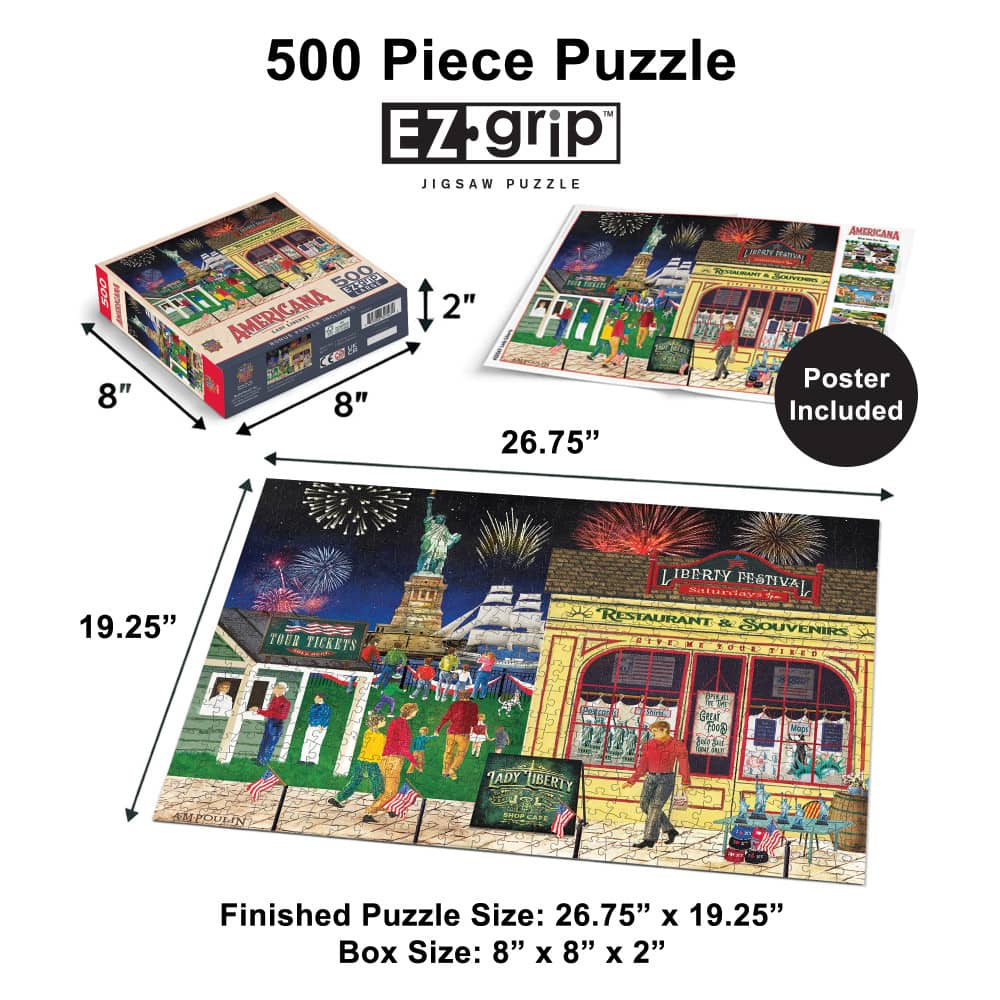 Americana - Lady Liberty 500 Piece EZ Grip Jigsaw Puzzle - Image 5