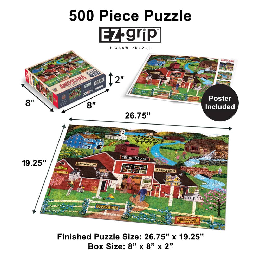 Americana - The Bird's Nest 500 Piece EZ Grip Jigsaw Puzzle - Image 5