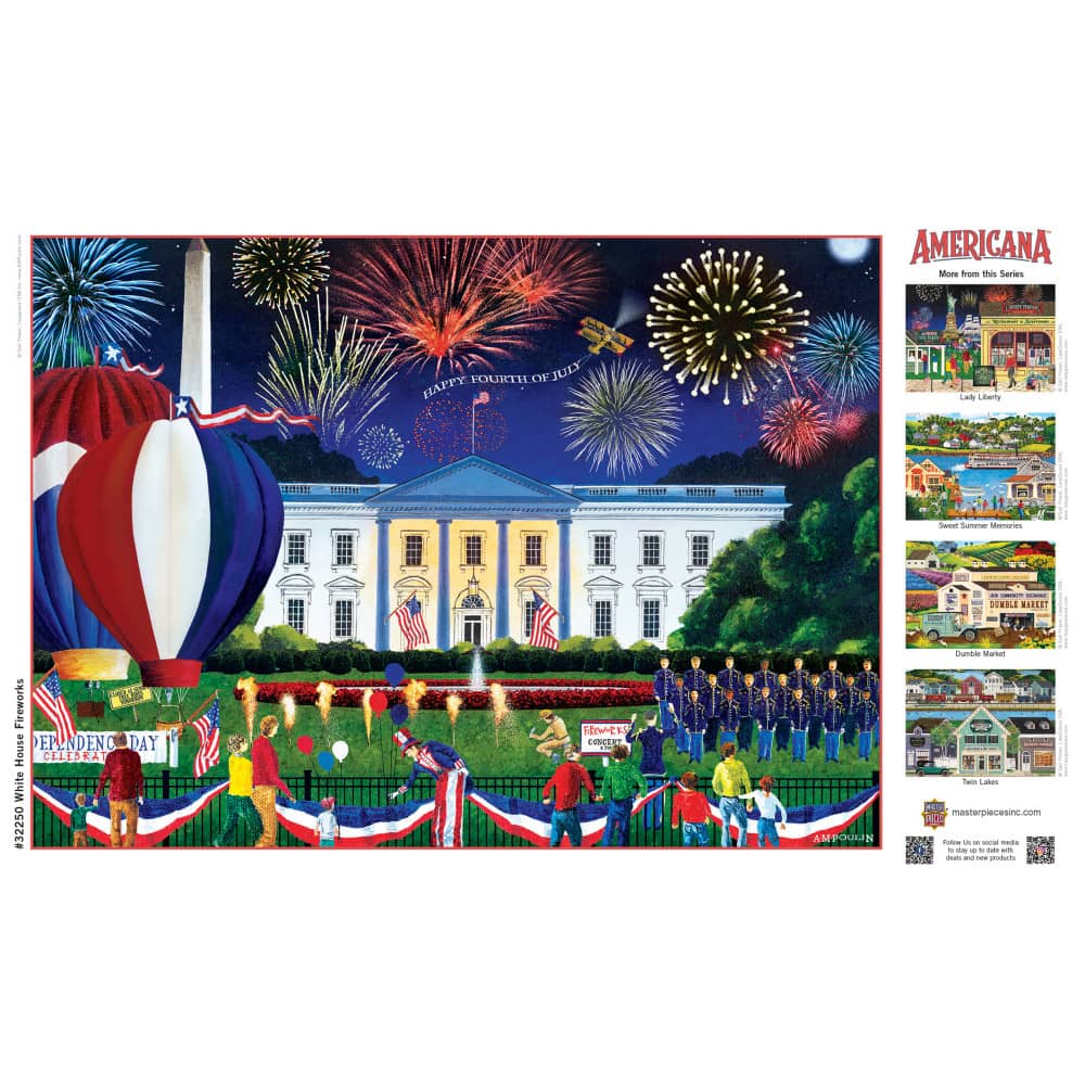 Americana - White House Fireworks 500 Piece EZ Grip Jigsaw Puzzle - Image 4