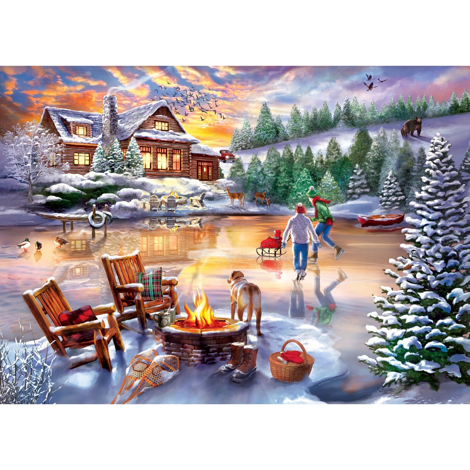 Time Away - An Evening Skate 1000 Piece Jigsaw Puzzle - Image 2