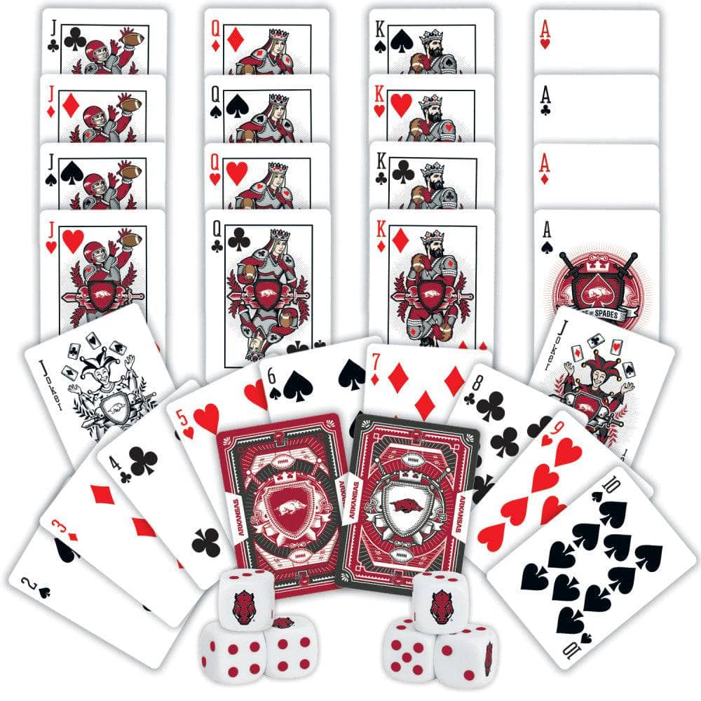 Arkansas Razorbacks - 2-Pack Playing Cards & Dice Set - Image 2