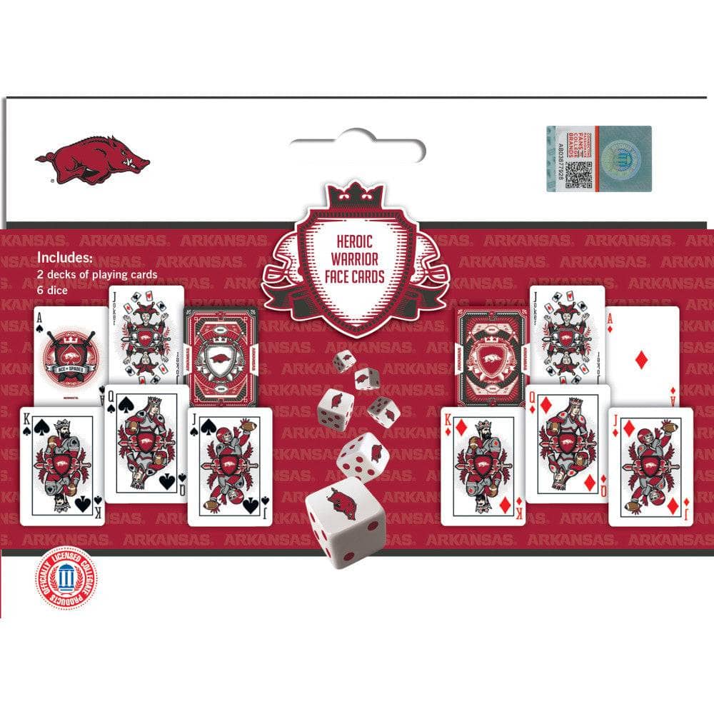 Arkansas Razorbacks - 2-Pack Playing Cards & Dice Set - Image 3