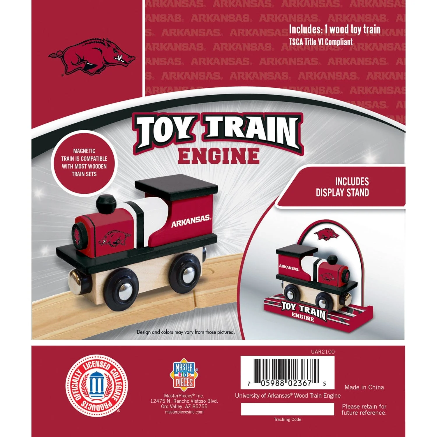 Arkansas Razorbacks Toy Train Engine - Image 3