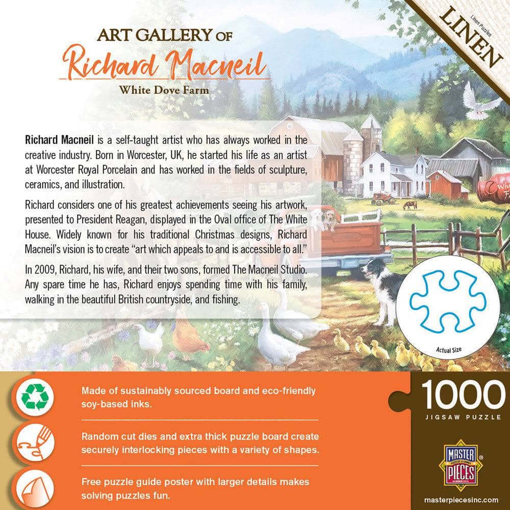 Art Gallery - White Dove Farm 1000 Piece Jigsaw Puzzle - Image 3