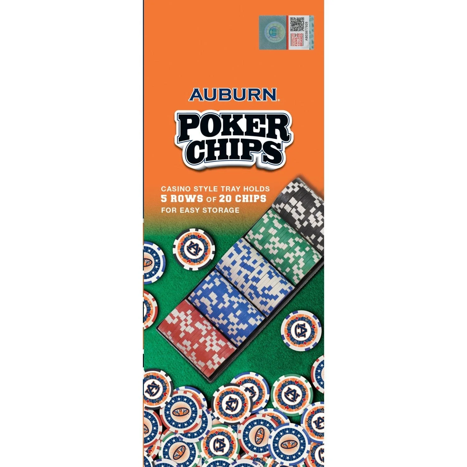 Auburn Tigers 100 Piece Poker Chips - Image 4