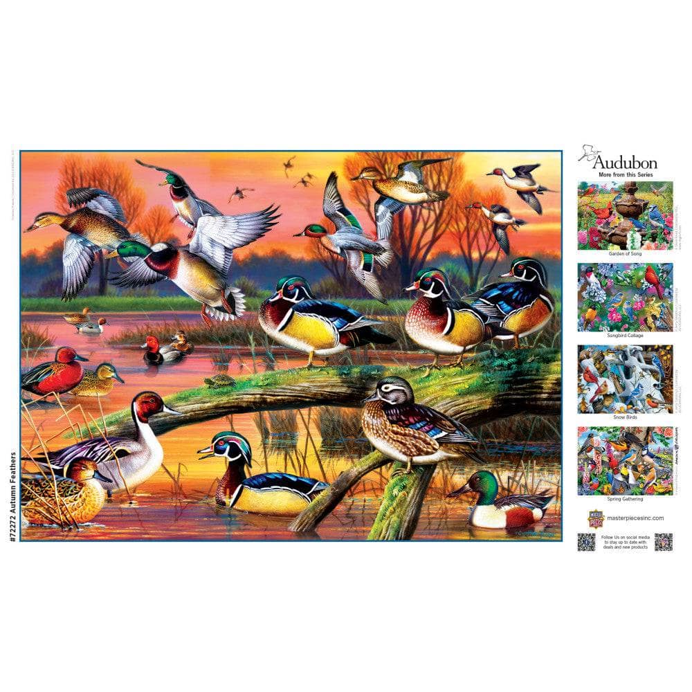 Audubon - Autumn Feathers 1000 Piece Jigsaw Puzzle - Image 4