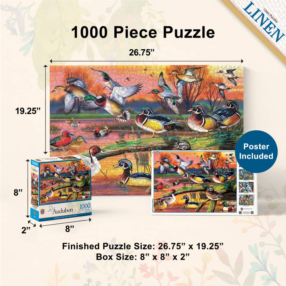 Audubon - Autumn Feathers 1000 Piece Jigsaw Puzzle - Image 5