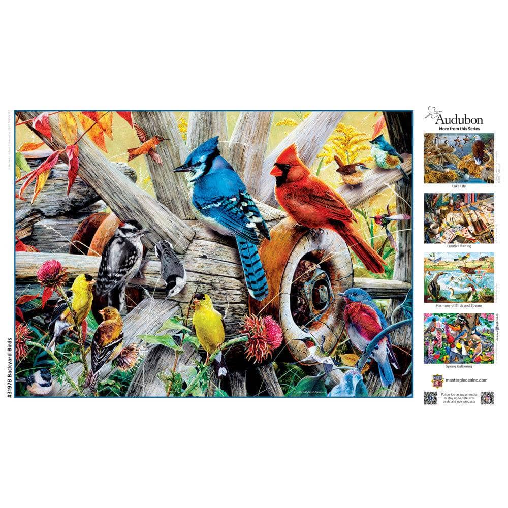 Audubon - Backyard Birds 1000 Piece Jigsaw Puzzle - Image 4