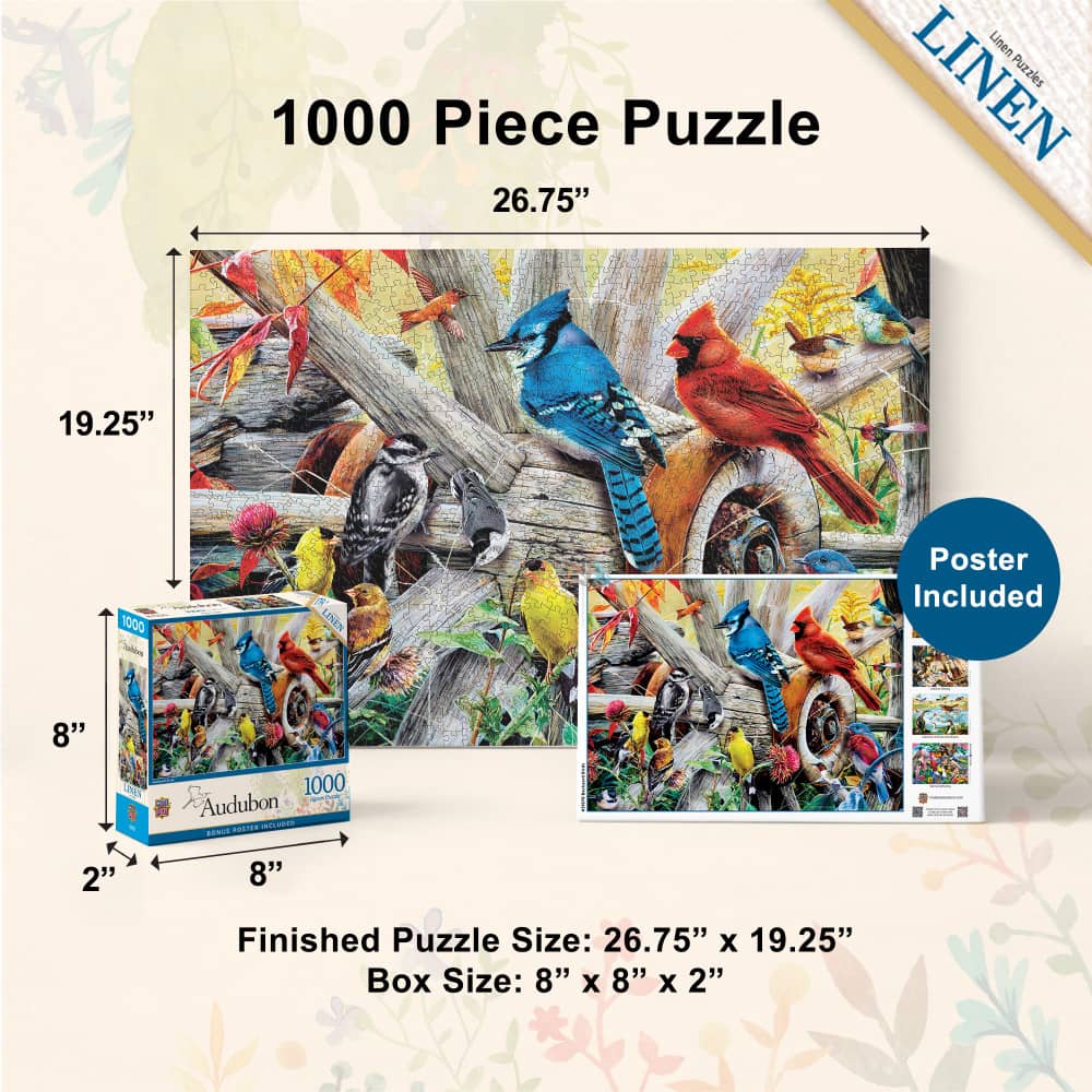 Audubon - Backyard Birds 1000 Piece Jigsaw Puzzle - Image 5