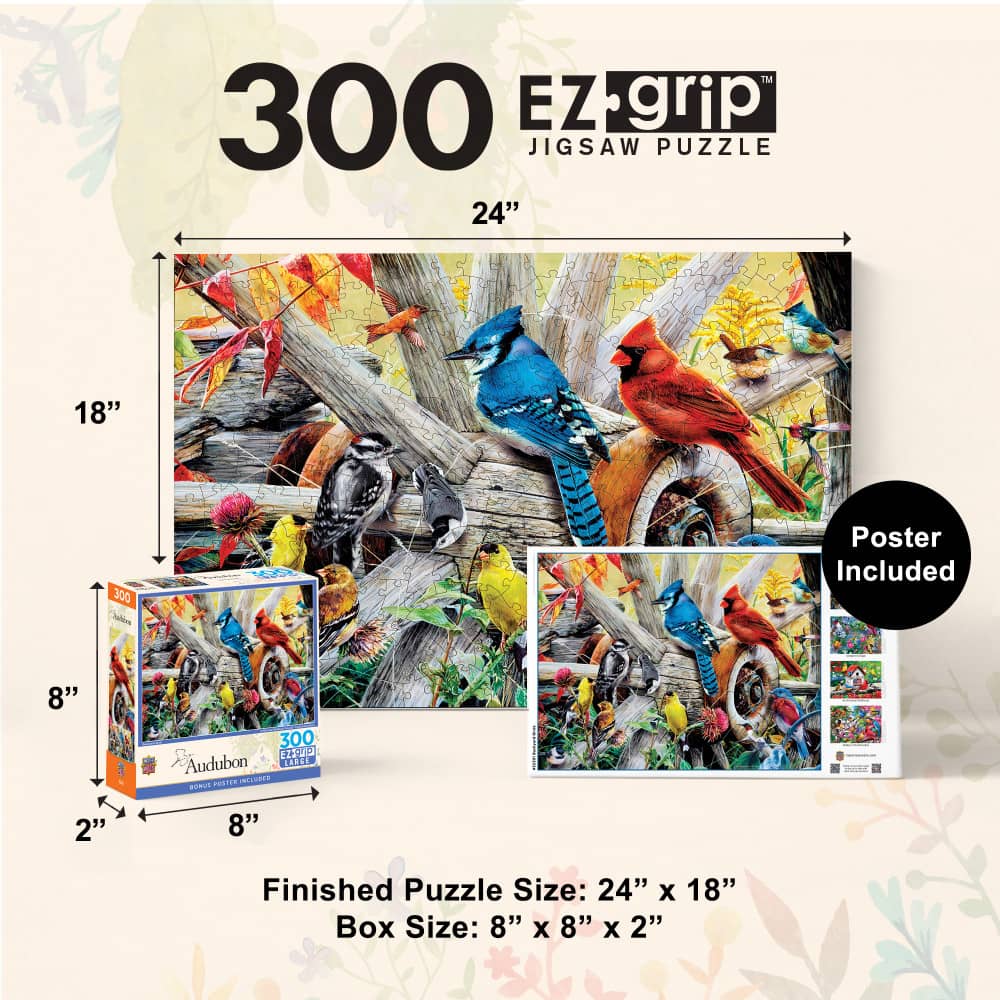 Audubon - Backyard Birds 300 Piece EZ Grip Jigsaw Puzzle - Image 5