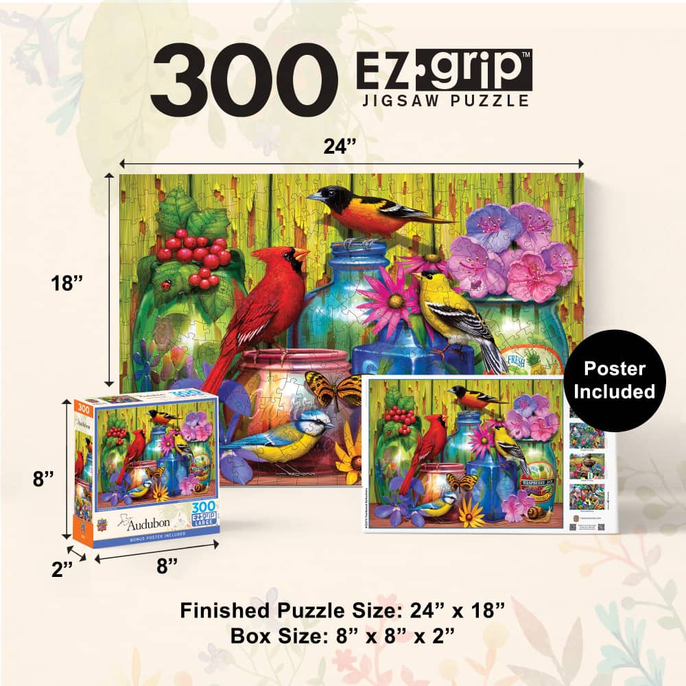 Audubon - Feathered Reflections 300 Piece EZ Grip Jigsaw Puzzle - Image 5