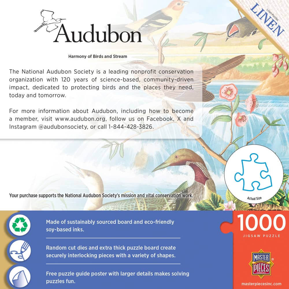 Audubon - Harmony of Birds and Stream 1000 Piece Jigsaw Puzzle - Image 3