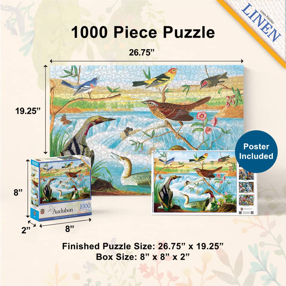 Audubon - Harmony of Birds and Stream 1000 Piece Jigsaw Puzzle - Image 5