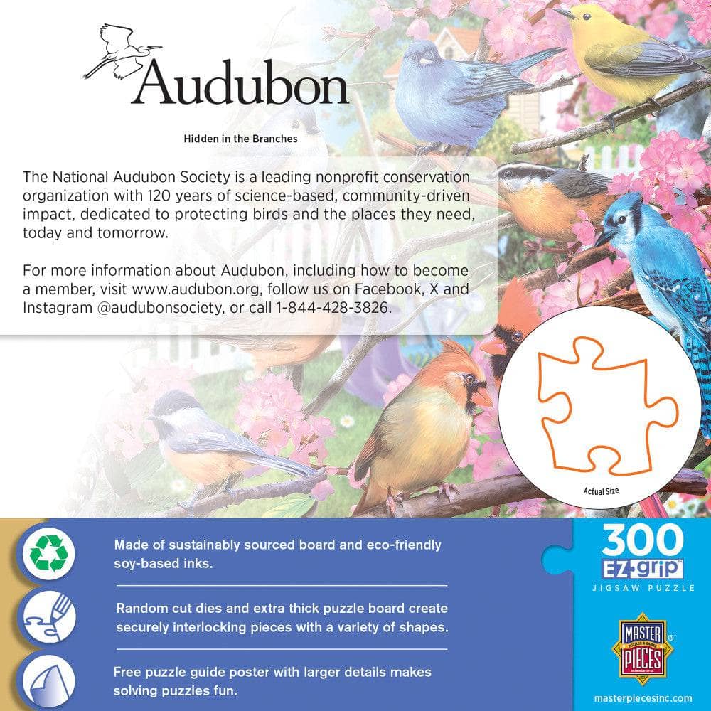 Audubon - Hidden in the Branches 300 Piece EZ Grip Jigsaw Puzzle - Image 3