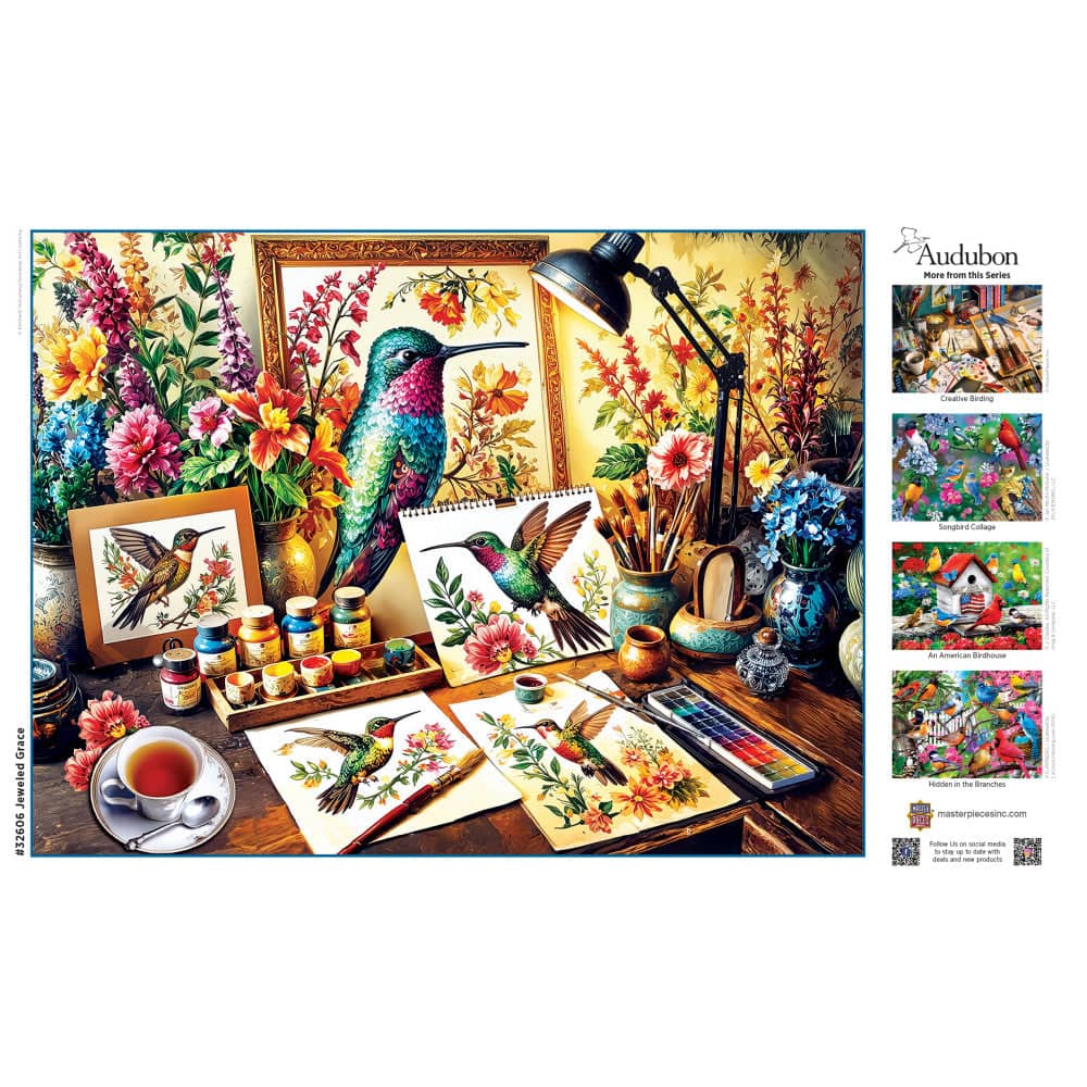 Audubon - Jeweled Grace 300 Piece EZ Grip Jigsaw Puzzle - Image 4