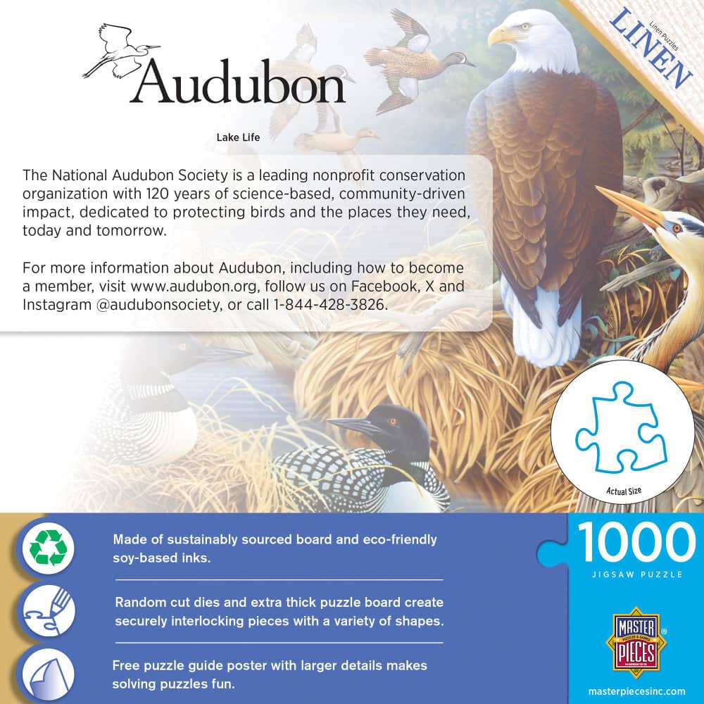 Audubon - Lake Life 1000 Piece Jigsaw Puzzle - Image 3