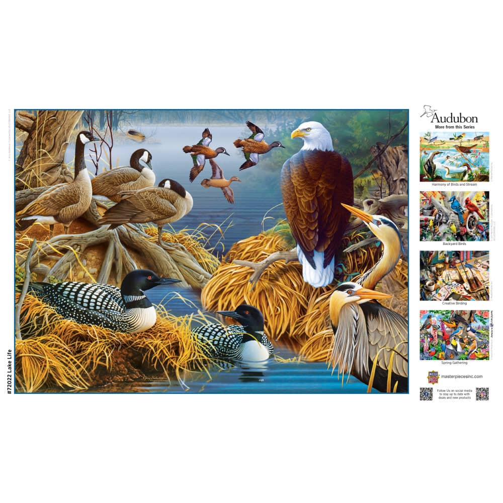 Audubon - Lake Life 1000 Piece Jigsaw Puzzle - Image 4