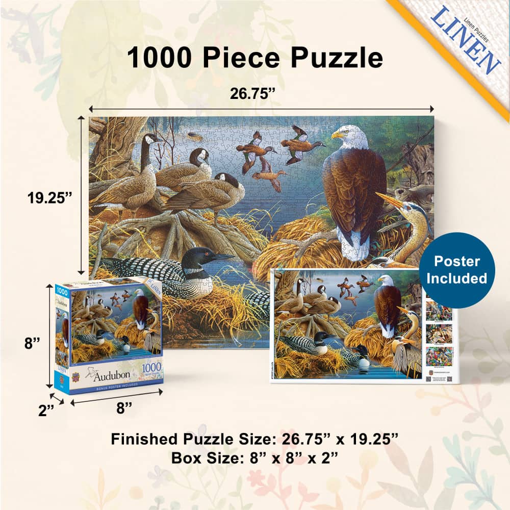 Audubon - Lake Life 1000 Piece Jigsaw Puzzle - Image 5