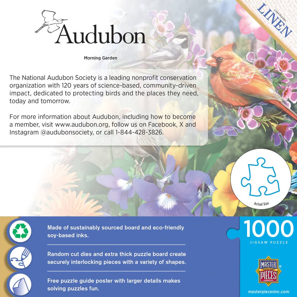 Audubon - Morning Garden 1000 Piece Jigsaw Puzzle - Image 3