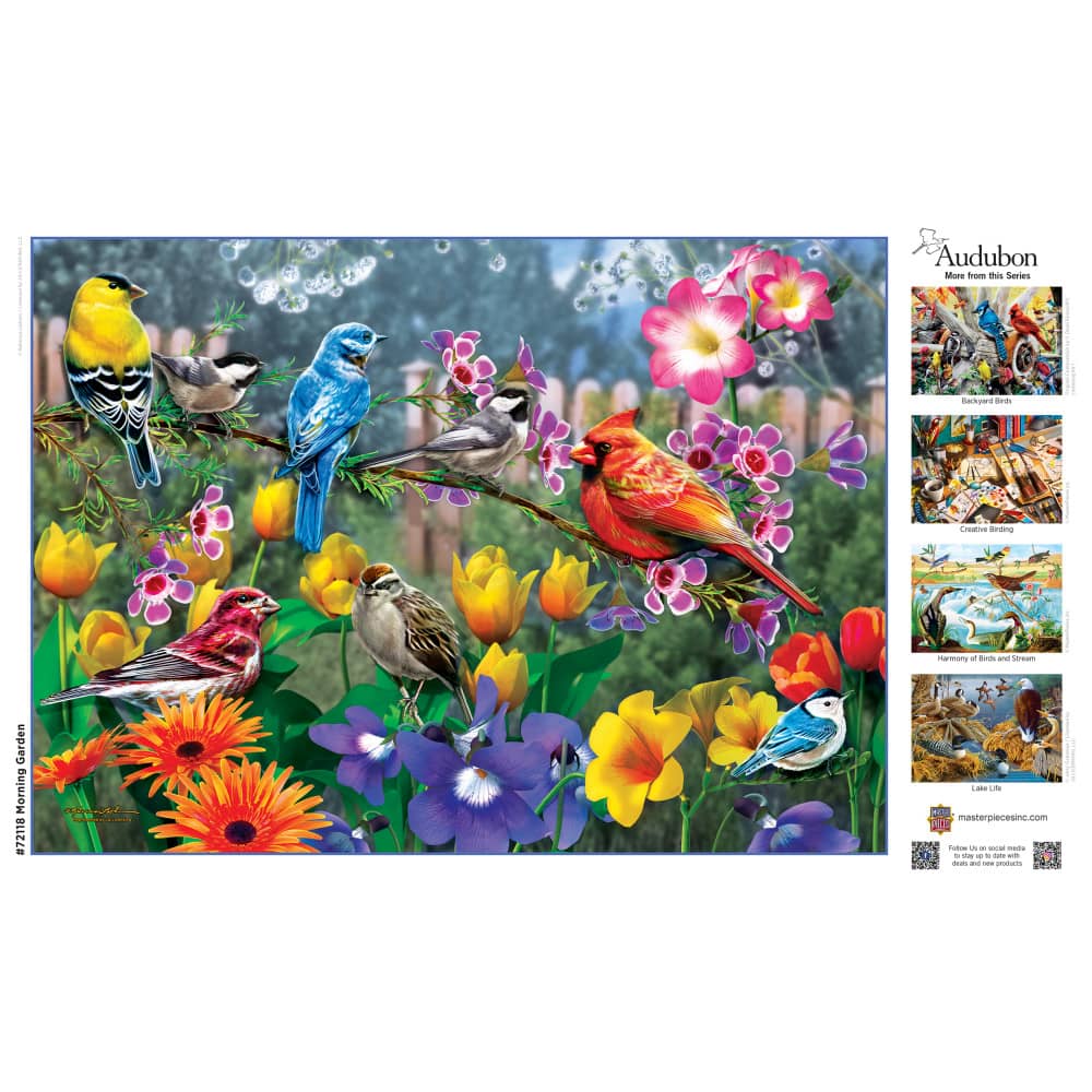 Audubon - Morning Garden 1000 Piece Jigsaw Puzzle - Image 4