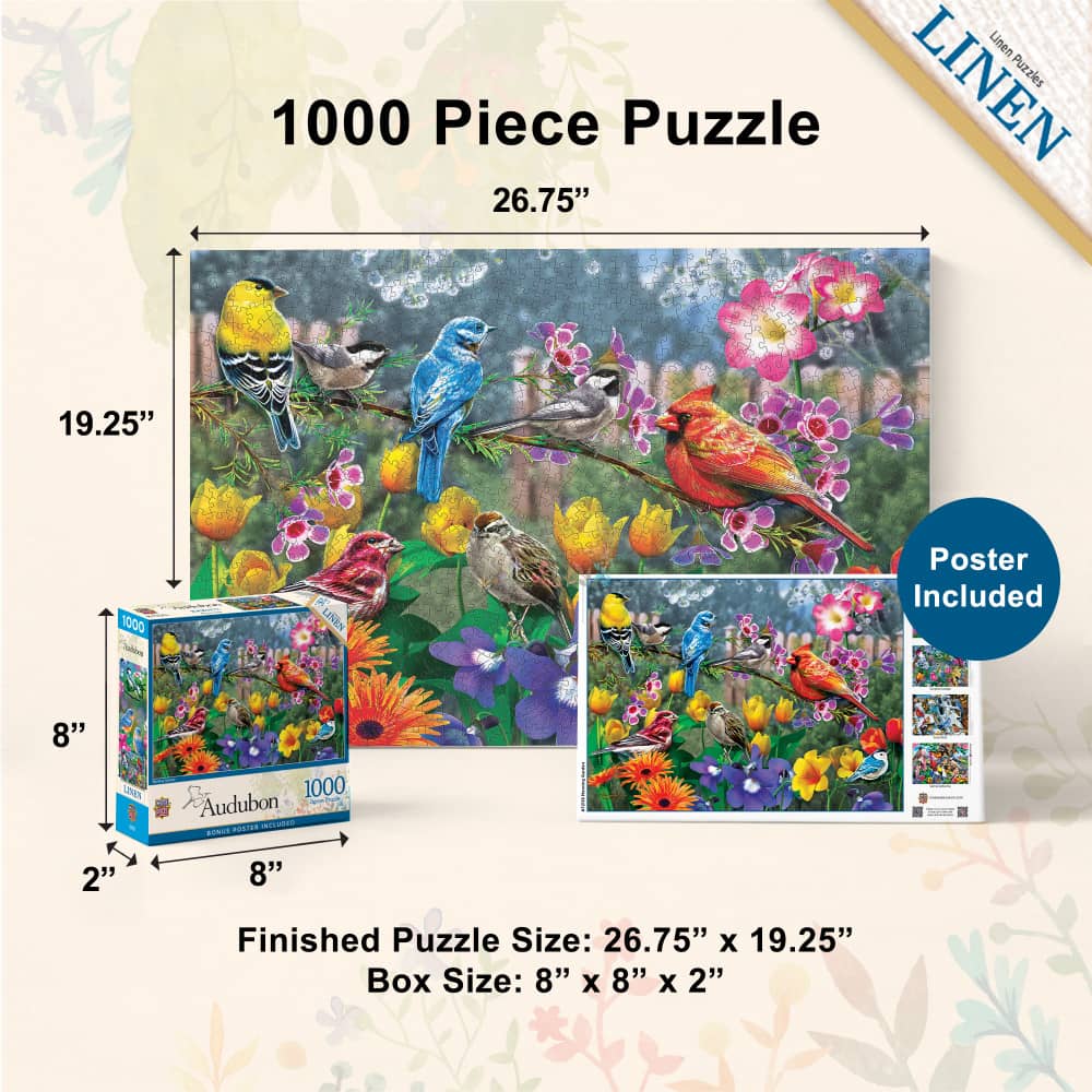 Audubon - Morning Garden 1000 Piece Jigsaw Puzzle - Image 5