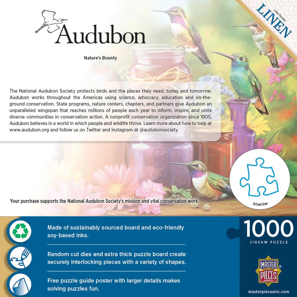 Audubon - Nature's Bounty 1000 Piece Jigsaw Puzzle - Image 3