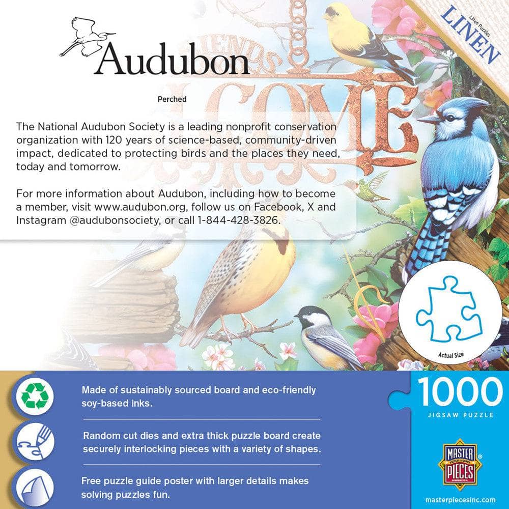 Audubon - Perched 1000 Piece Jigsaw Puzzle - Image 3