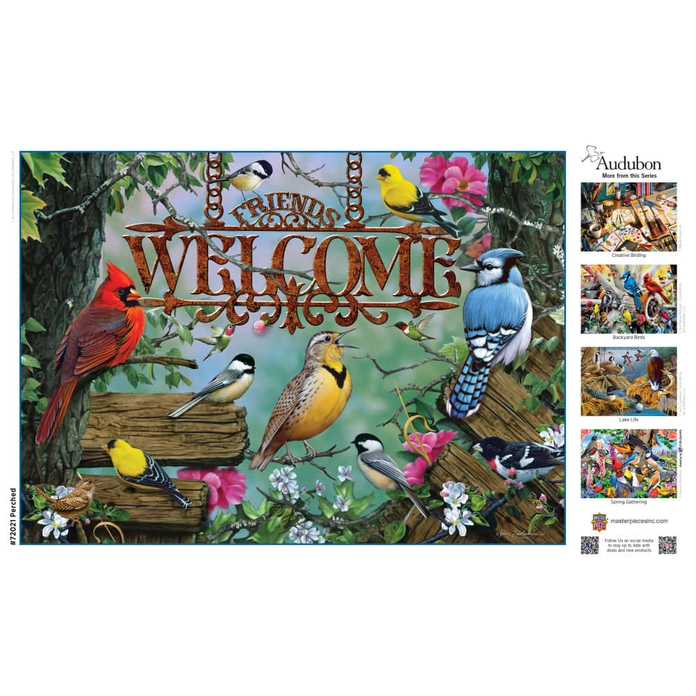 Audubon - Perched 1000 Piece Jigsaw Puzzle - Image 4