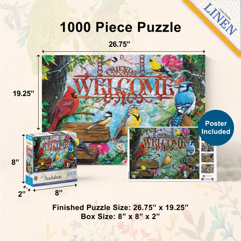 Audubon - Perched 1000 Piece Jigsaw Puzzle - Image 5