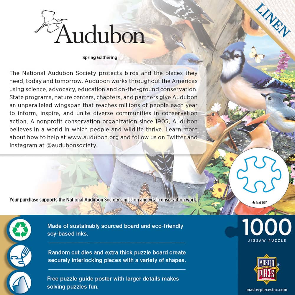 Audubon - Spring Gathering 1000 Piece Jigsaw Puzzle - Image 3