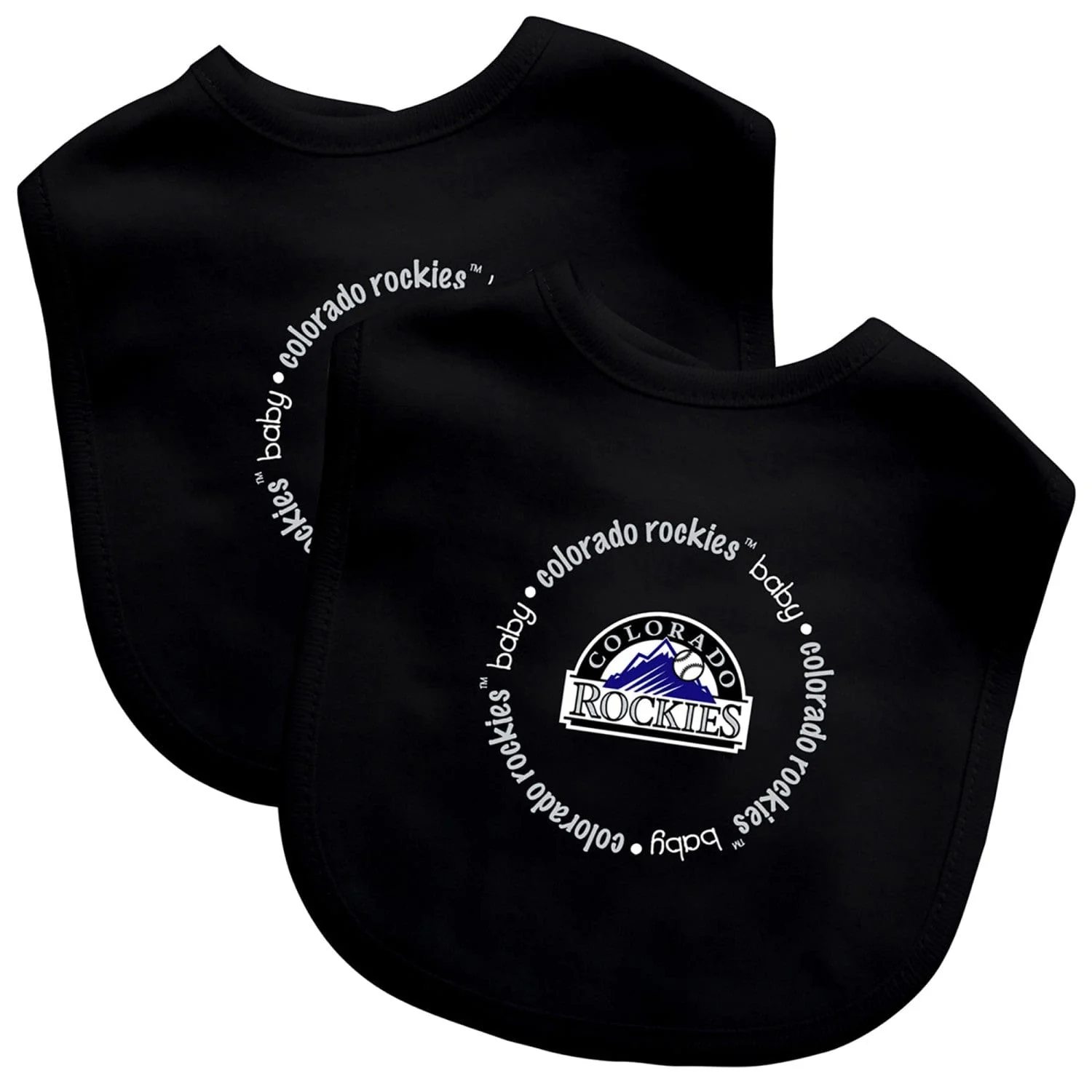 Colorado Rockies - Baby Bibs 2-Pack - Black