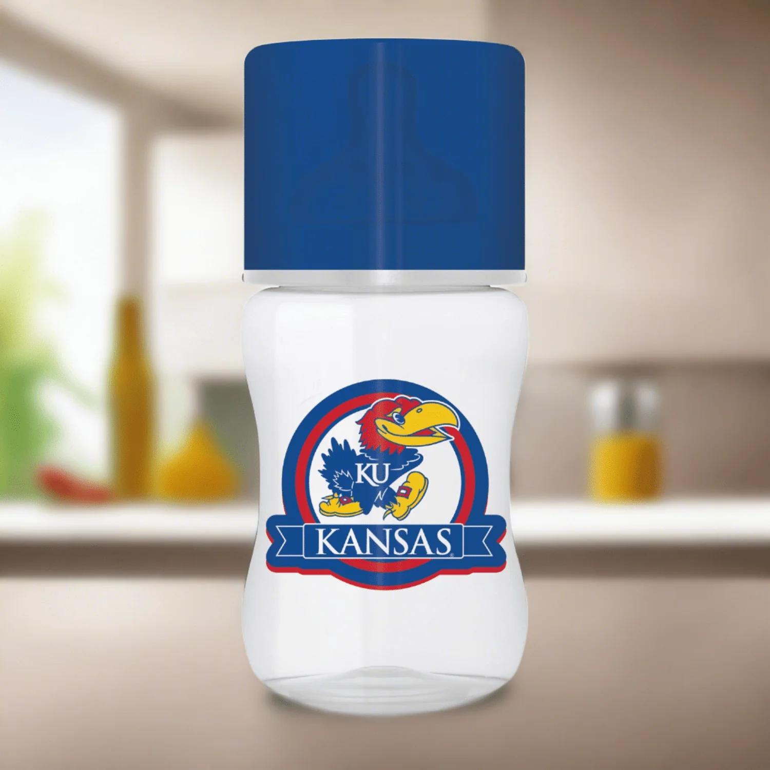 Kansas Jayhawks - Baby Bottle 9oz - Image 2