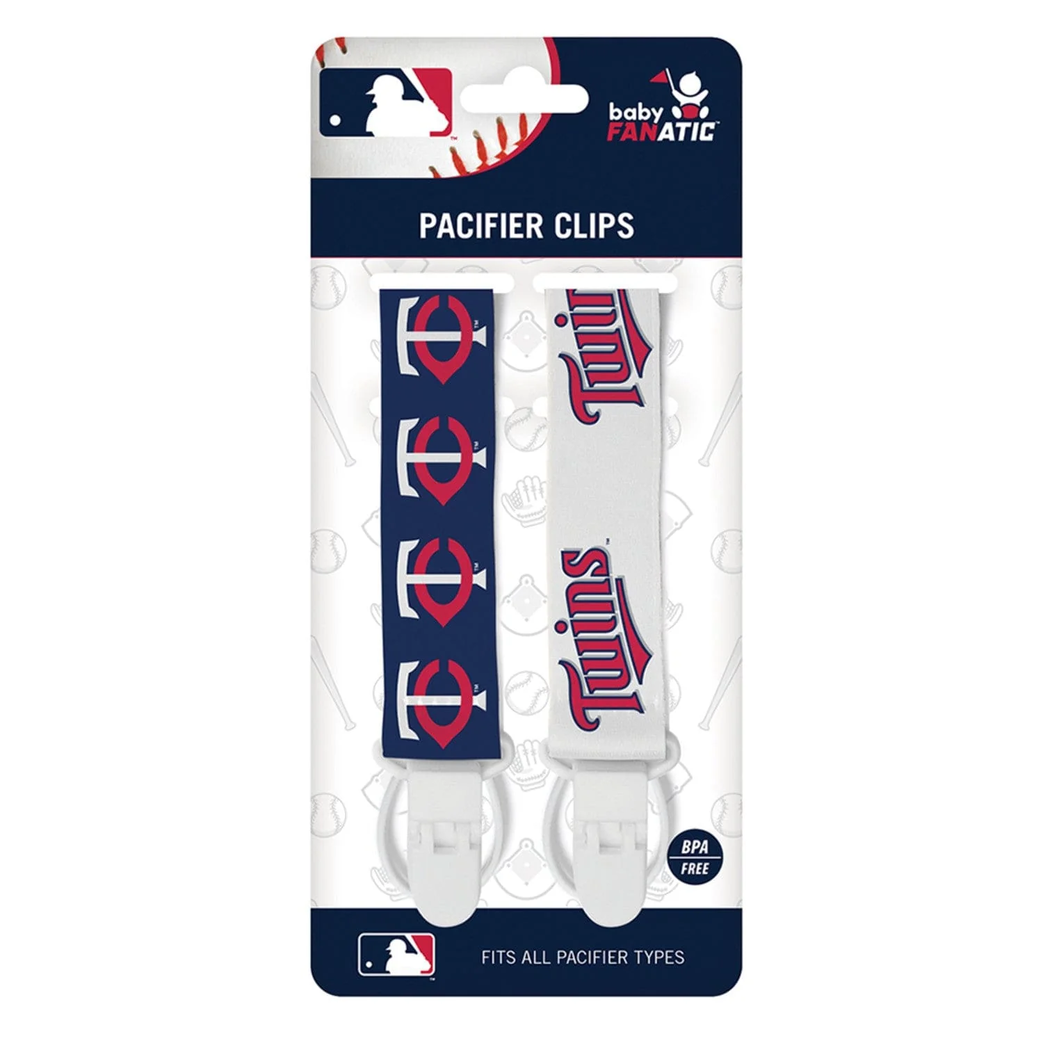 Minnesota Twins - Pacifier Clip 2-Pack - Image 2