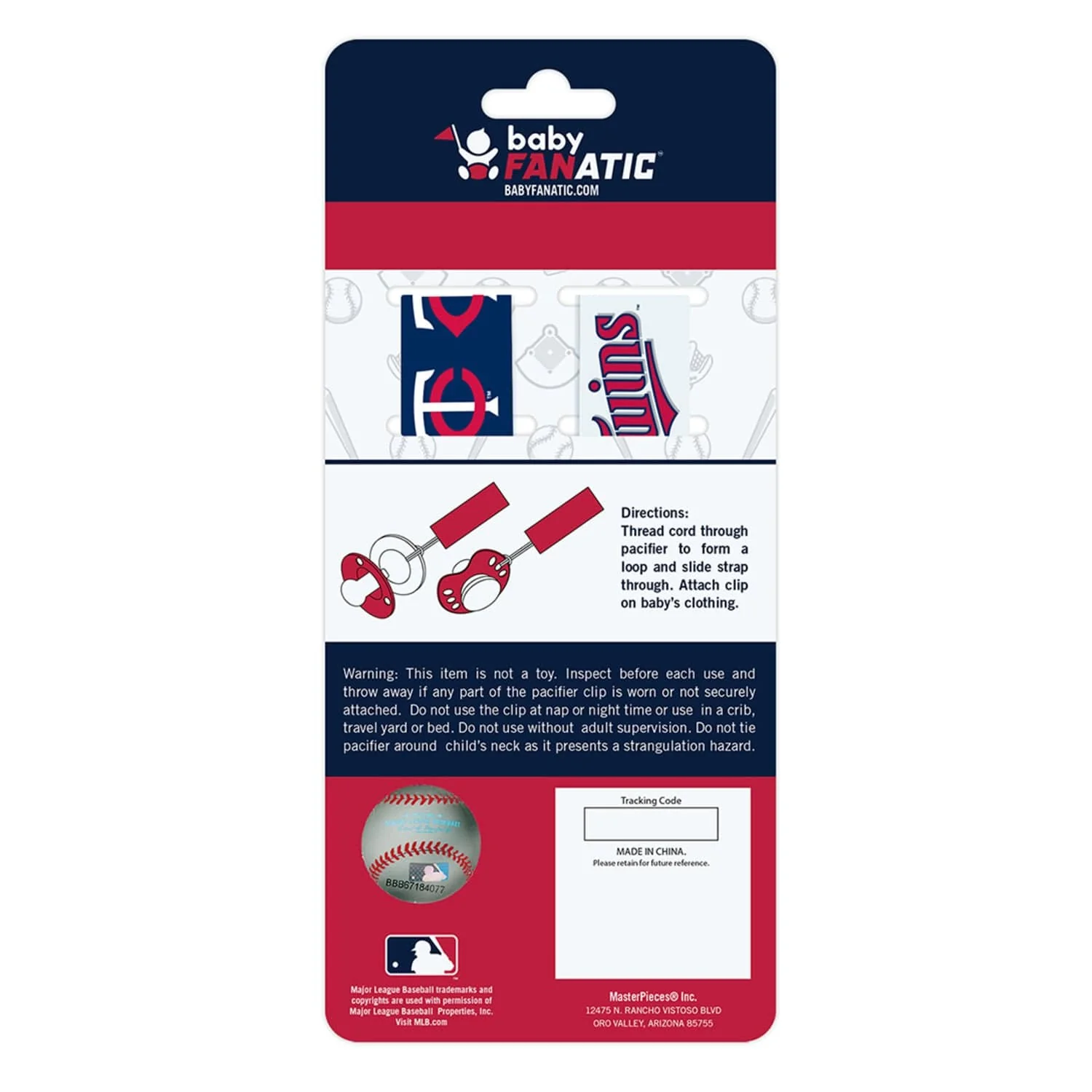 Minnesota Twins - Pacifier Clip 2-Pack - Image 3