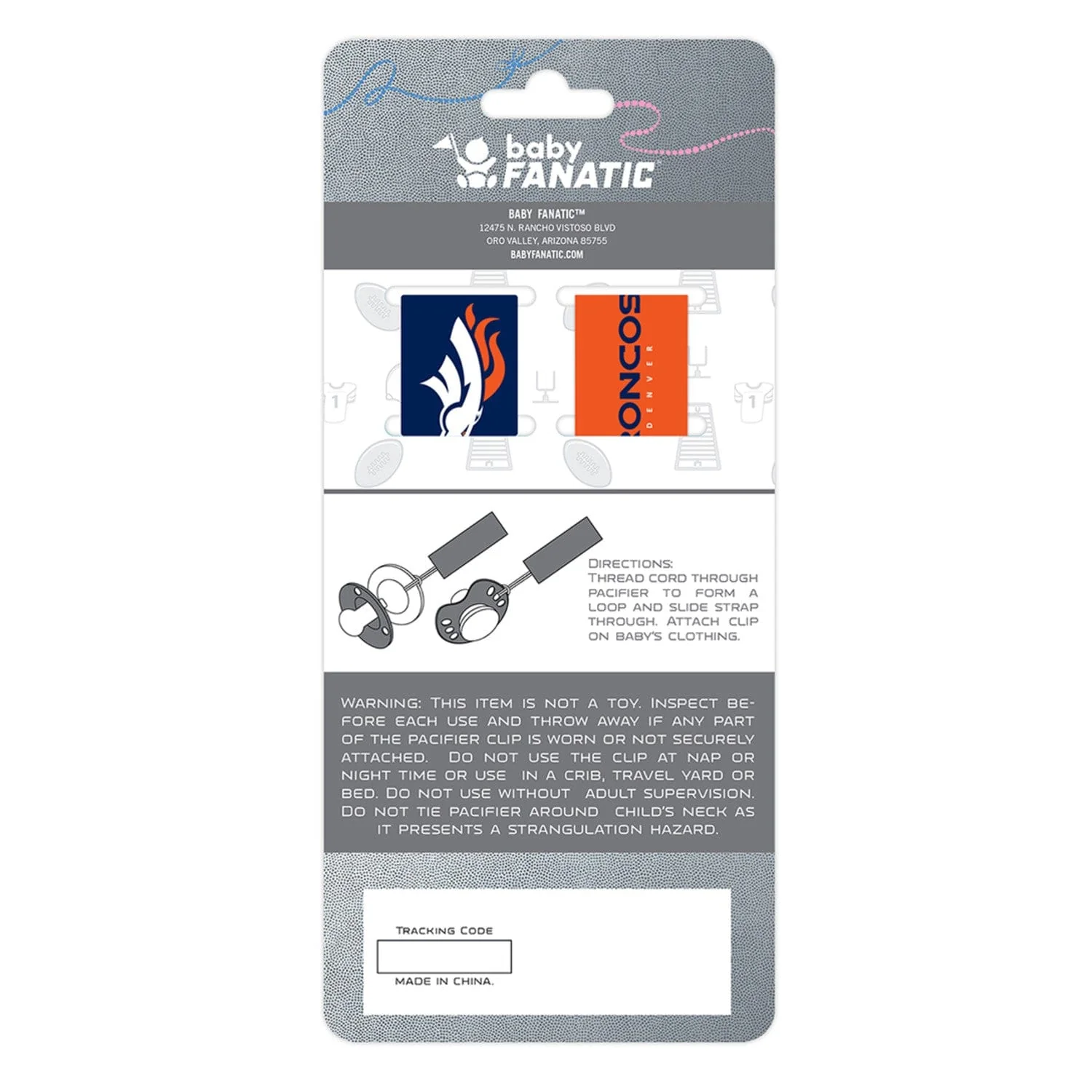Denver Broncos - Pacifier Clip 2-Pack - Image 3