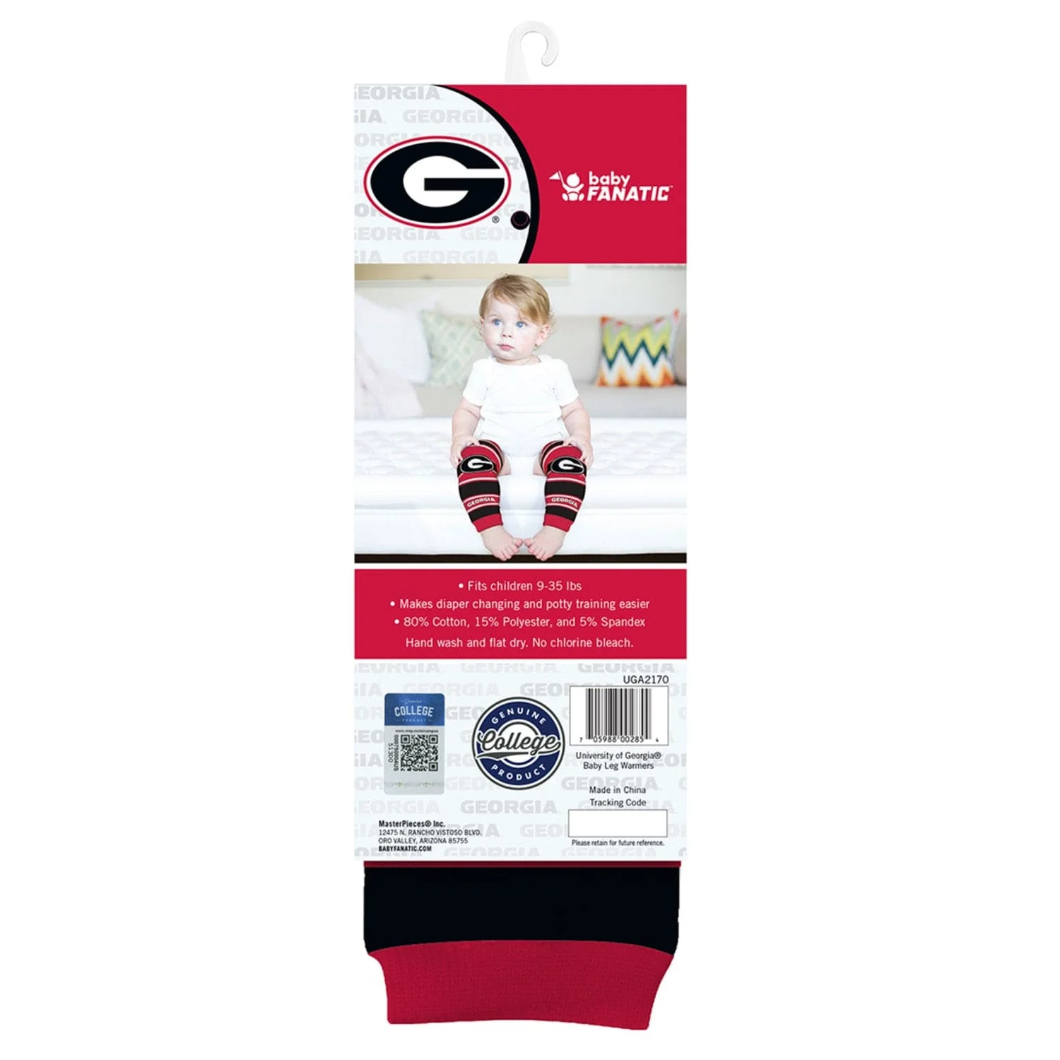 Georgia Bulldogs Baby Leg Warmers - Image 3